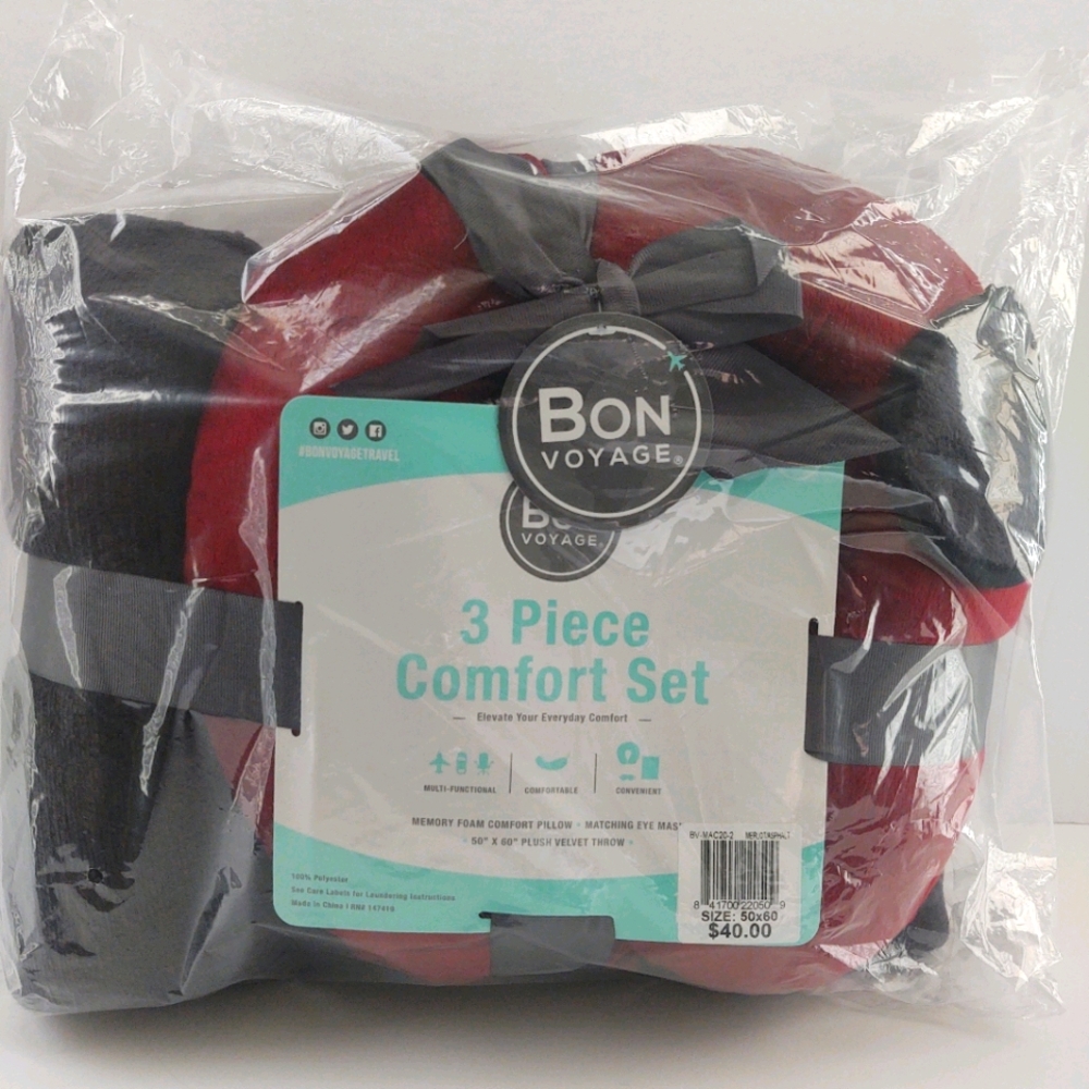 🎁Bon Voyage 3 Piece Comfort Set - Merlot